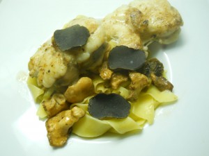 Queue de lotte au beurre de truffe